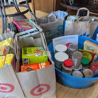 There was a vegan food drive going on when I stopped in for a pop-up they hosted. They care about the community! at Ethique Nouveau in Minneapolis