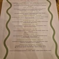 Menu, Dec 2025 at Loaf in Wells