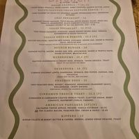 Menu, Dec 2025 at Loaf in Wells