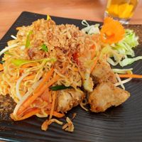 Woknoodles with fake meat at Viet Tam in Brno