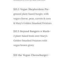 Vegan options. Prices as of feb 2021 at Mary Margaret's Olde Irish Tavern in St Petersburg