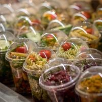 Vegan salads at Schokochino in Berlin