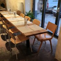 interior of location - seating #Veganuary at Gazzo in Berlin