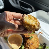 Inside the creole cakes   at Maya's Cajun Kitchen in Mesa