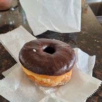 Chocolate glazed donut #Veganuary at Beacon Doughnuts in Chicago