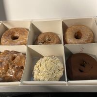 Cronut, apple cider, brioche, apple fritter, London fog, Boston cream  at Beacon Doughnuts in Chicago