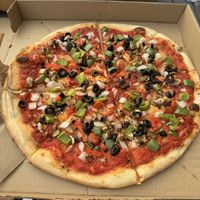 Large veggie pizza no cheesee  at Moto Pizza in Sandwich