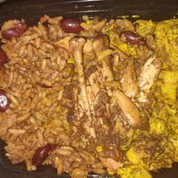 "vegan" chicken with bones at Coco Breeze in Oakland