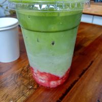 Strawberry matcha (July 2025) at Phinista Cafe in Boston
