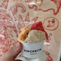 Almond, peach, blackberry  at Sincerita Gelateria in Tokyo