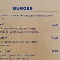 Speisekarte - Titel Burger, "Organic" als vegan markiert at Cafe Del Sol in Moenchengladbach