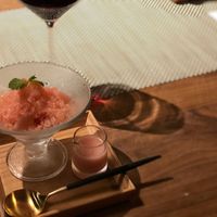 Peach kakigori  at Coconoma Season Dining in Tokyo