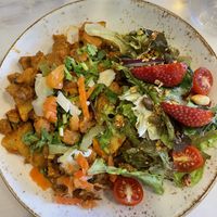 Dish of the day (Vegan) at Bloomy Market in Setubal