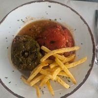 Stuffed peppers at Meli & Thymari in Santorini