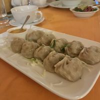 Vegan momo with mango sauce   at Himal in Innsbruck