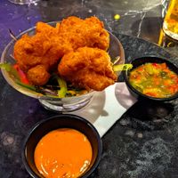 Cauliflower pakoras at Wilfred's in Burnley