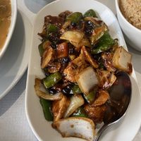 Vegan Chicken with Green Peppers in Black Bean Sauce   at In Cafe & Restaurant in Cardiff