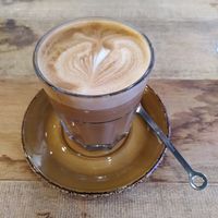 Flat white with oatmilk at Zaytouna Cafe in Aachen