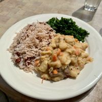 The oxtail stew with a side of kale. at ZED Eats And Drinks in Brooklyn