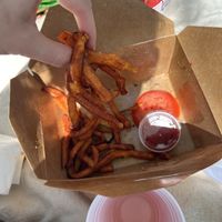 Soggy sweet potato fries  at ZED Eats And Drinks in Brooklyn