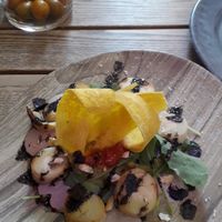 Vegan scallops at Restaurante Esquina Padilla in Malaga