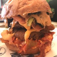 "I've Got Seoul" burger - yes it tastes as good as it looks :-) at Vegan Noms - Pop Up in Brighton