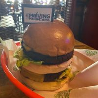 The Big Mock burger  at Vegan Noms - Pop Up in Brighton