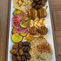 All vegan mezze plate!  at TIQA in Portland