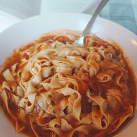 Tagliatelle pomodoro at 8 Mamas in Burgas