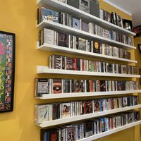 Cassettes and boom box!  at Hideout Cafe in Edinburgh