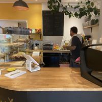 Lovely owner at Hideout Cafe in Edinburgh