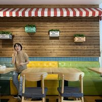 Seating area at Hào Mǐ Dào 䒵米稻 in Shanghai