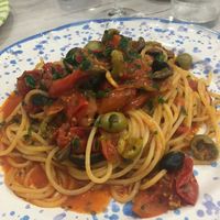 Spaghetti puttanesca, again not on the menu and made specially. - vegan at ENJOY The Little Things in Sorrento
