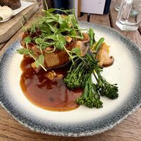 Chestnut and mushroom pie with gravy   at Sheep on Sheep Street in Stow-on-the-wold