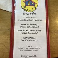 Menu  at Midtown Bakery & Cafe in Negaunee