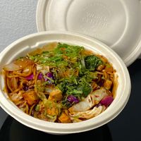 spicy yakisoba + tofu (takeout) at BOPBOX in Seattle
