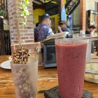 Chocobanana and fruit smoothie   at ChocoBanana in Sayulita