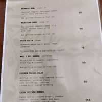 Menu (11/22) during reconstruction of the venue at The Botanist in Banjar