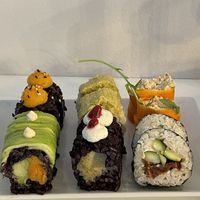 Mix of vegan sushi at Veganashi - Gluten Free Sushi in Barcelona