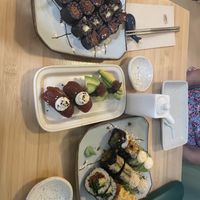 The big sharing platter  at Veganashi - Gluten Free Sushi in Barcelona