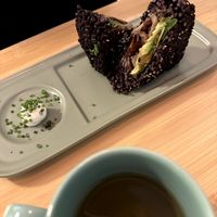 Bikinashi (black rice sandwich) at Veganashi - Gluten Free Sushi in Barcelona