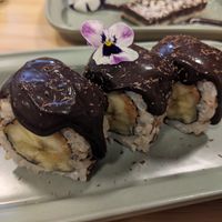 Banana sushi at Veganashi - Gluten Free Sushi in Barcelona