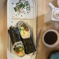 Sushi burrito 🌯 with cashew nut cream cheese   at Veganashi - Gluten Free Sushi in Barcelona