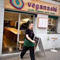 Entrance at Veganashi - Gluten Free Sushi in Barcelona