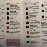 Menu (1/2).  at Veganashi - Gluten Free Sushi in Barcelona