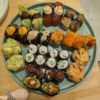 Sushi plate for 2 at Veganashi - Gluten Free Sushi in Barcelona
