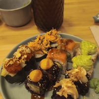 Surtido de sushi + "Nestea" de Shizuoka at Veganashi - Gluten Free Sushi in Barcelona
