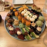 32 piece platter  at Veganashi - Gluten Free Sushi in Barcelona