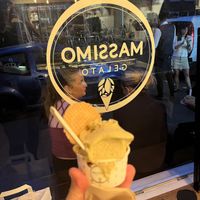 Pistachio and dark chocolate  at Massimo Gelato - Hanzenstraat in Amsterdam