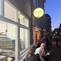 Outside their lab  at Massimo Gelato - Hanzenstraat in Amsterdam